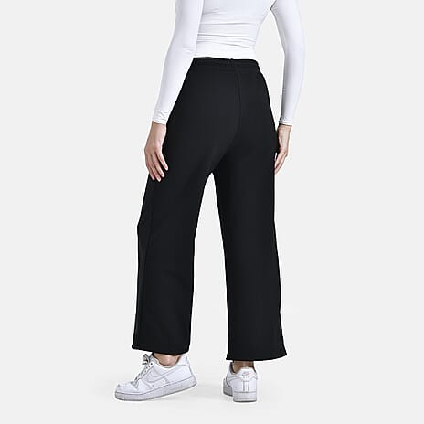 & Maisi Casual Wide Leg Trousers (Size 20 to 22) - Black