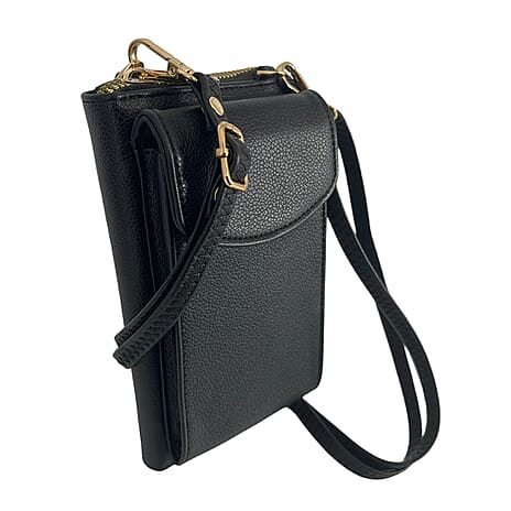 Nicole Leatherette Belt Bag - Black