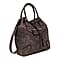 Nicole Brown Faux Leather Shoulder Bag