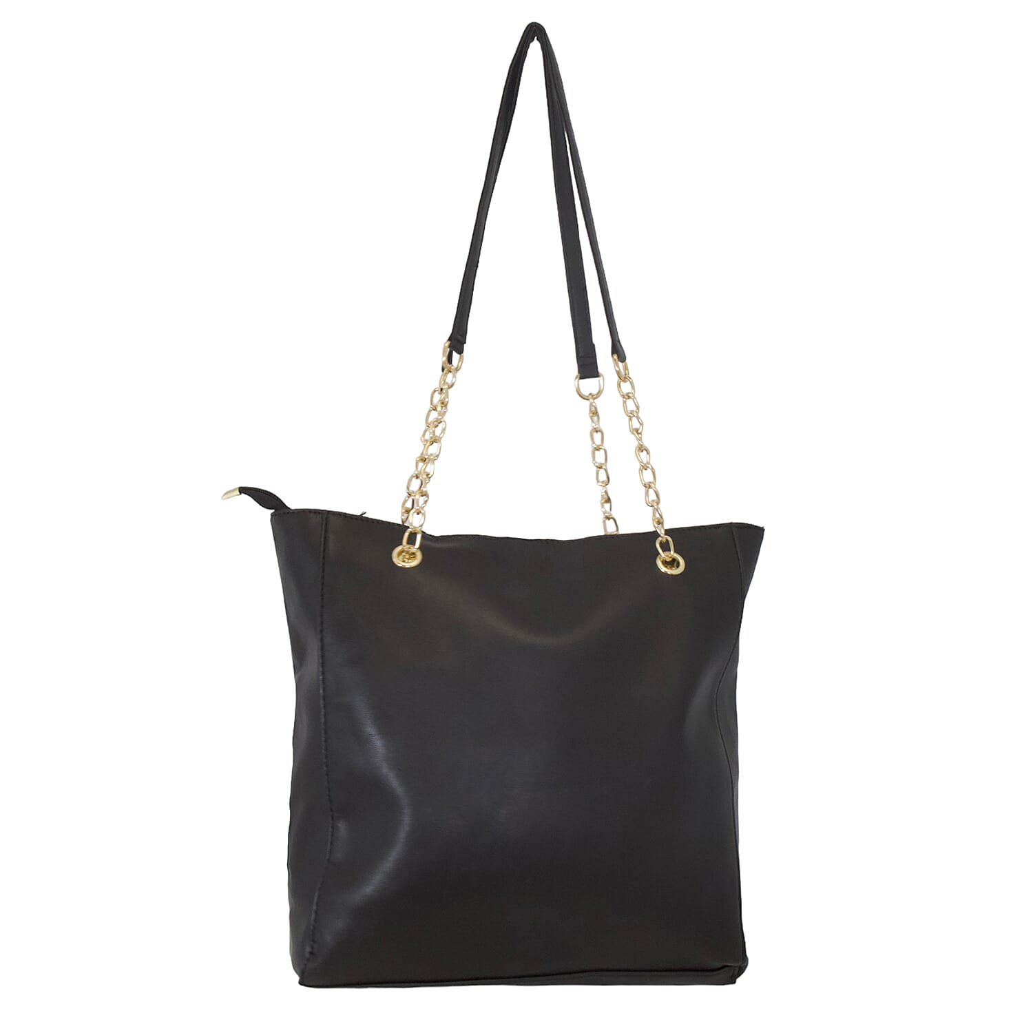 Nicole Brown PU Tote Bag - Black