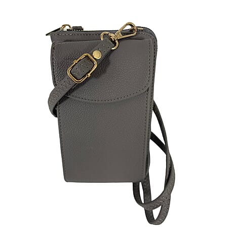 Nicole Brown Leatherette Belt Bag - Grey