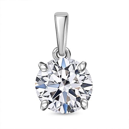 Luxuriant Diamond - 18K White Gold Lab Grown Diamond EF, VS Solitaire Pendant 1.53 ct.