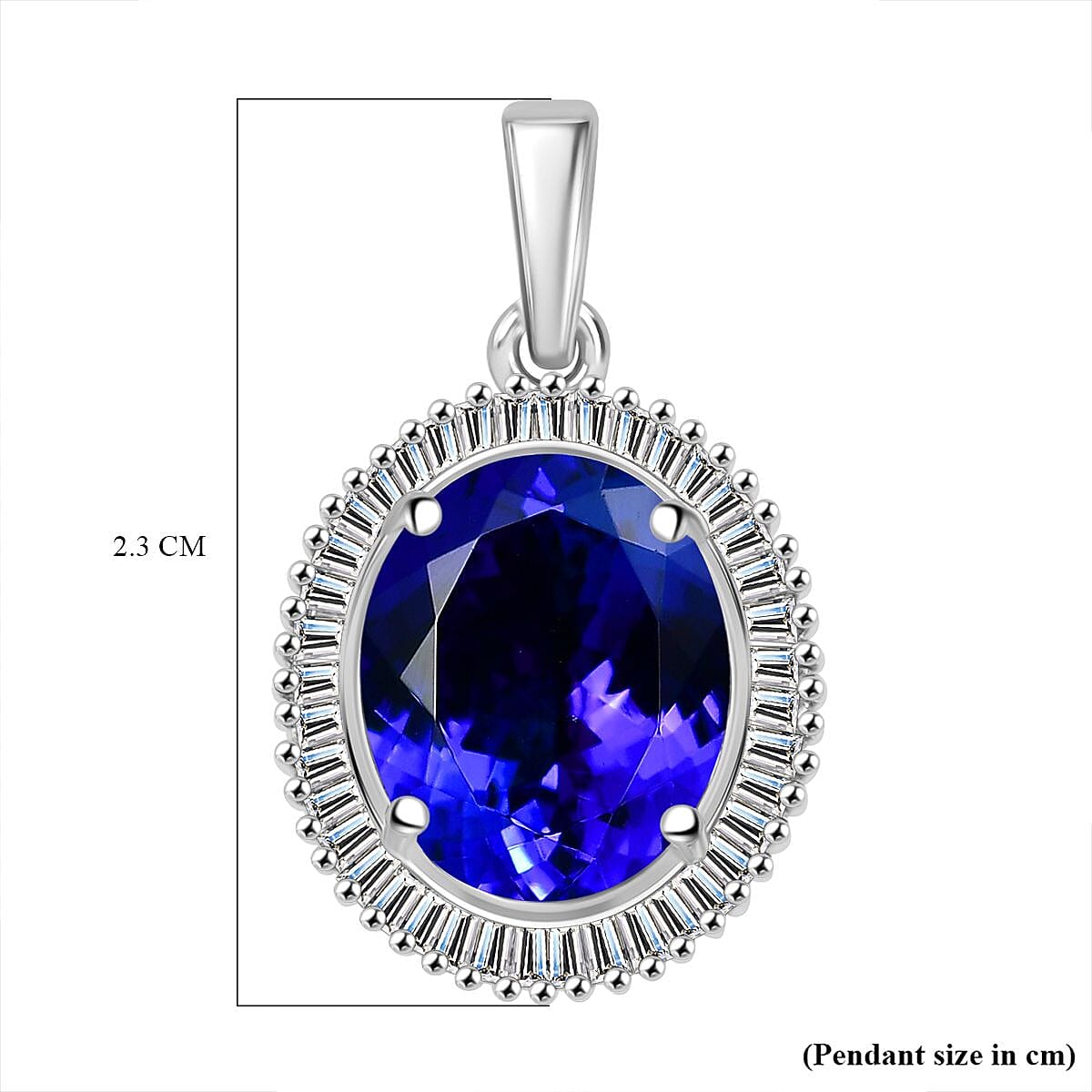 RHAPSODY 950 Platinum AAAA Tanzanite & White Diamond VS-E-F Pendant 4.08 Ct. RHAPSODY 950 Platinum AAAA Tanzanite & White Diamond VS-E-F Pendant 4.08 Ct.