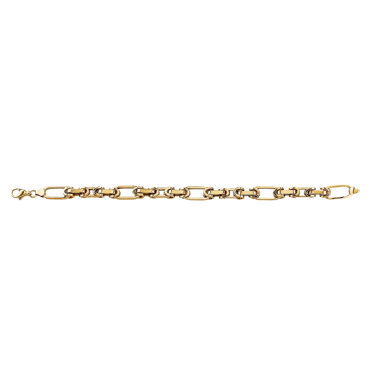 Designer Inspired - 9K Yellow Gold Bracelet With Lobster Clasp (Size - 8).Gold Wt 10.13 Gms
