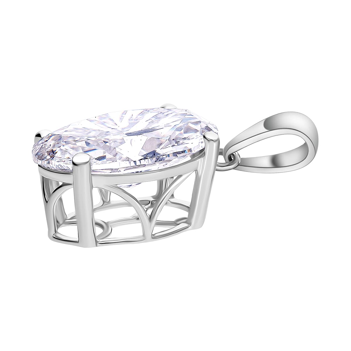 Luxuriant Diamond- 950 Platinum Lab Grown Diamond Certified VS-G Pendant 5.01 Ct