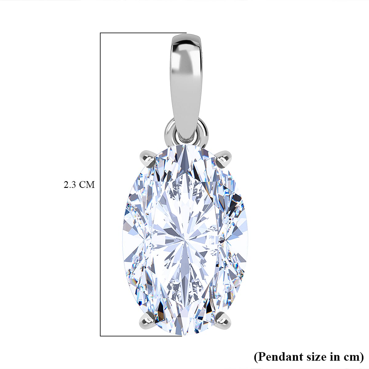 Luxuriant Diamond- 950 Platinum Lab Grown Diamond Certified VS-G Pendant 5.01 Ct