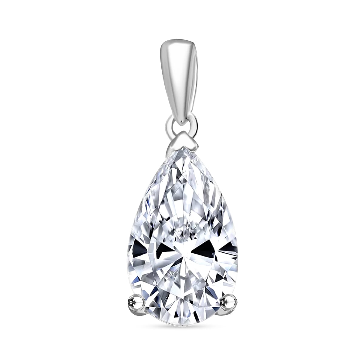 First Time Ever - Luxuriant Diamond 950 Platinum IGI Certified VS-G Pear Cut Lab Grown Diamond Pendant 5.01 Ct.
