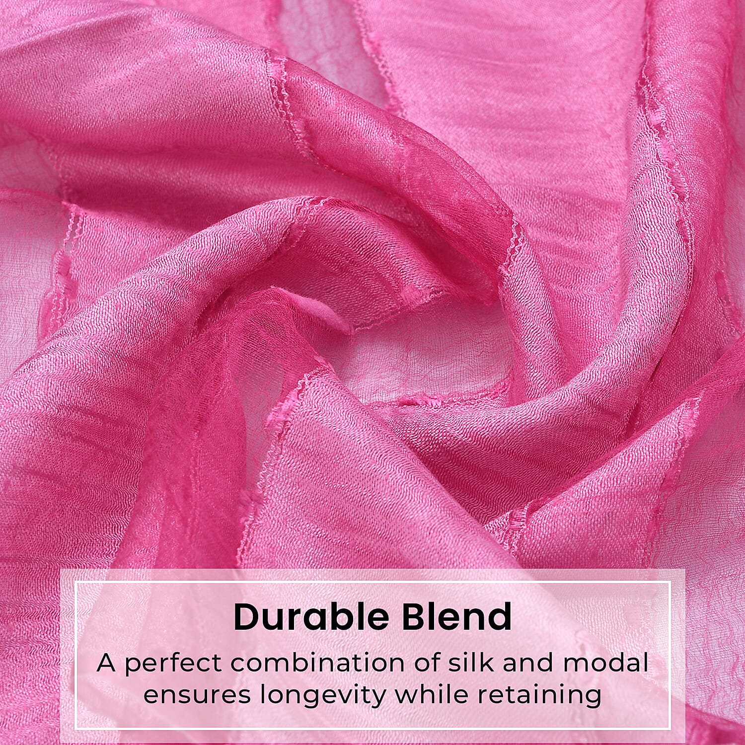 30% Silk and Modal Printed Scarf (Size - One Size) - Light Purple