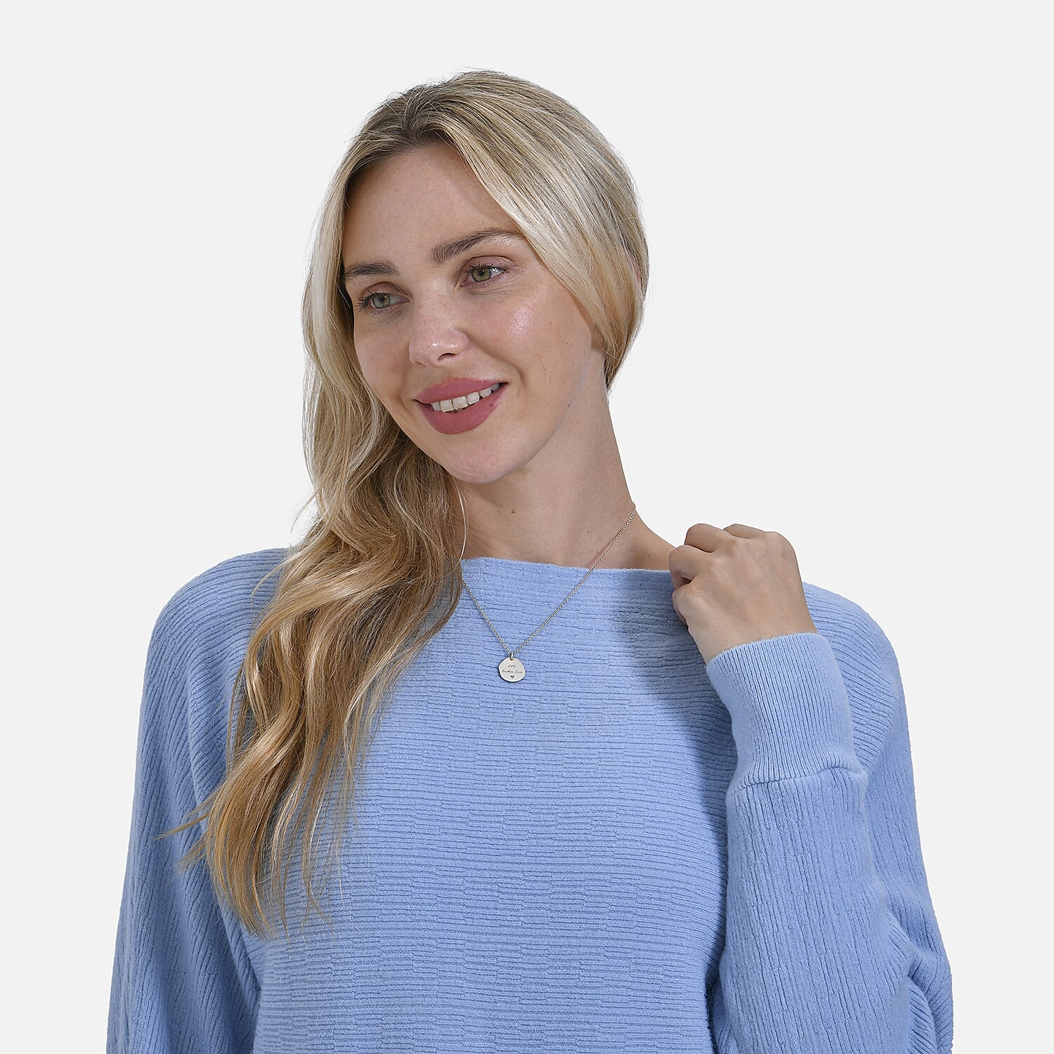 Tamsy Cotton Blend Boat Neck Bat Sleeve Jumper (One Size) - Light Blue Tamsy Cotton Blend Boat Neck Bat Sleeve Jumper (One Size) - Light Blue