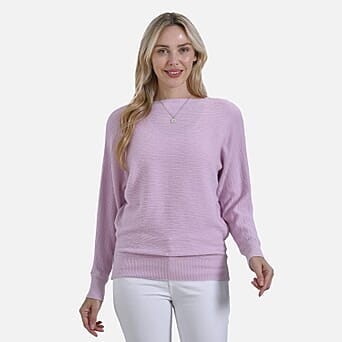 https://tjcuk.sirv.com/Products/79/7/7976149/Tamsy-Cotton-Blend-Boat-Neck-Bat-Sleeve-Jumper-Size-61x68-cm-Light-Lil_7976149_1.jpg?w=342&h=342