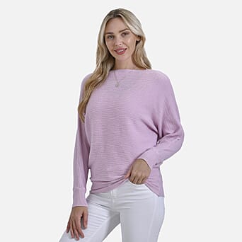 https://tjcuk.sirv.com/Products/79/7/7976149/Tamsy-Cotton-Blend-Boat-Neck-Bat-Sleeve-Jumper-Size-61x68-cm-Light-Lil_7976149_2.jpg?w=342&h=342