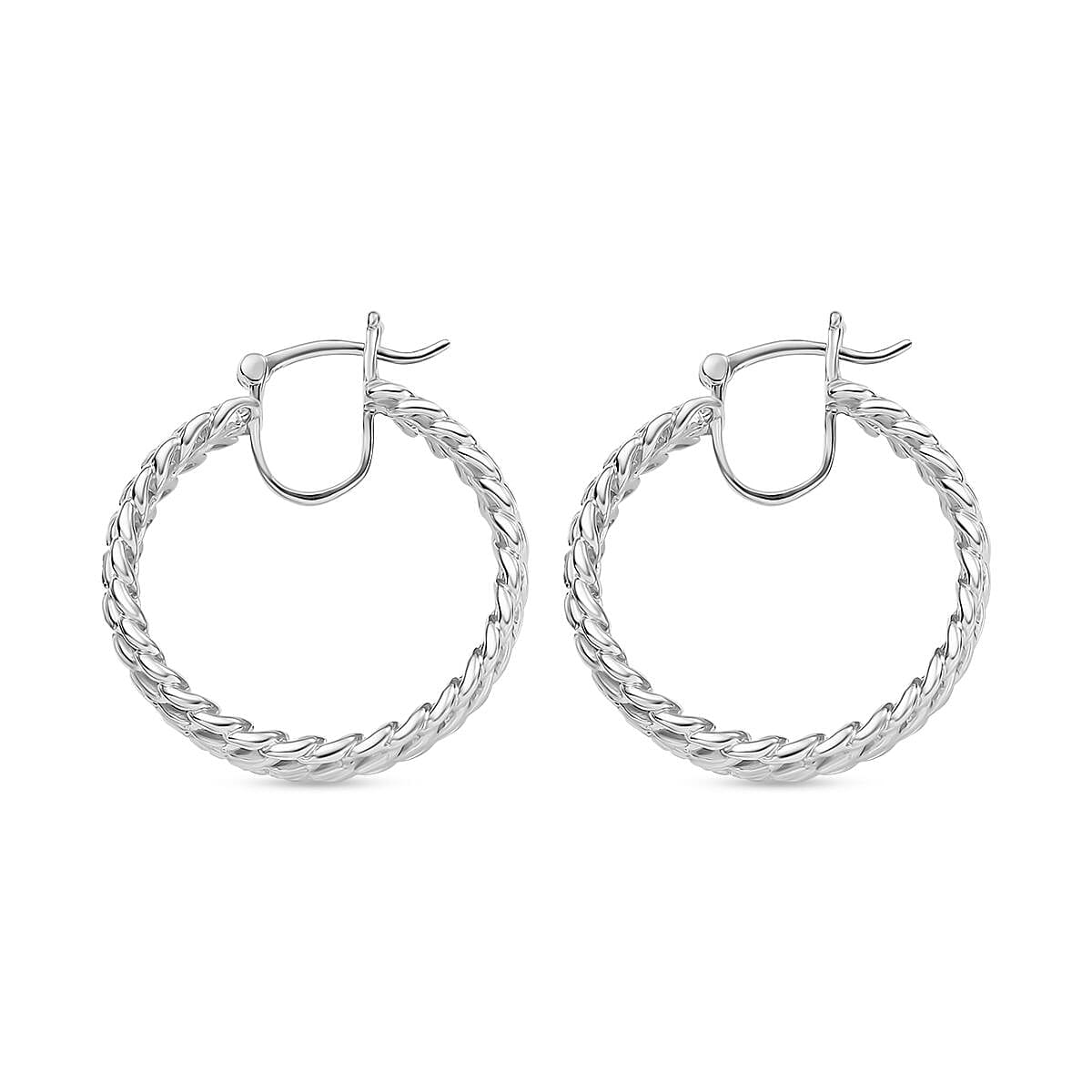 White Diamond Full Hoop Earring Pure Yellow Brass White Diamond Full Hoop Earring Pure Yellow Brass