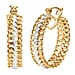 White Diamond  Full Hoop Earring Pure Yellow Brass