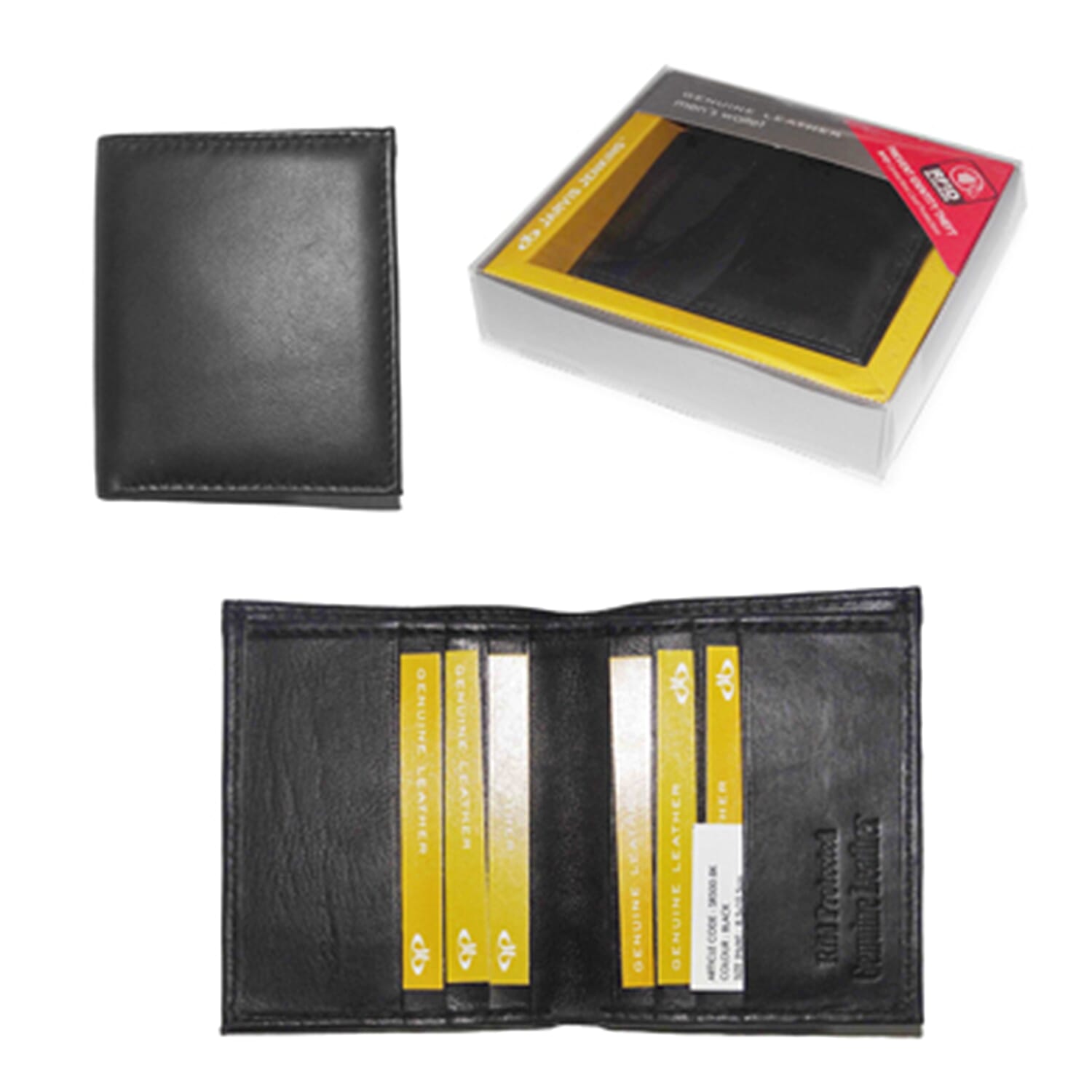 Christmas Gifting Idea - Mens Card Holder with Multiple Compartments - Black