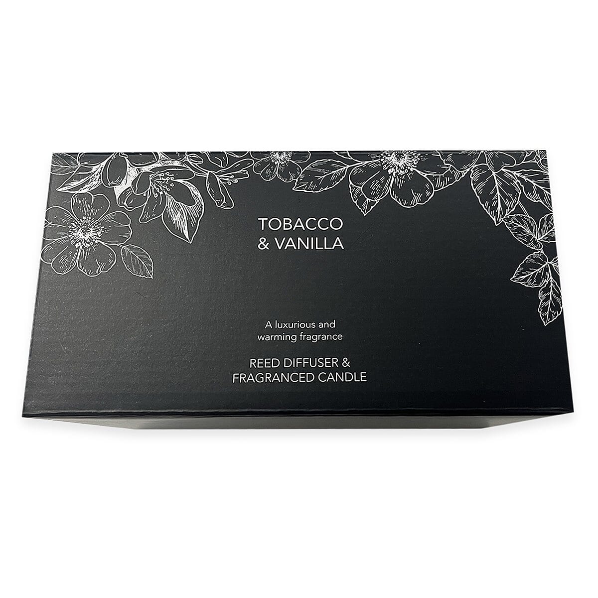 Laurelle Luxury Edition - Tobacco & Vanilla Fragranced Diffuser - 200ML With Reeds & Double Wick Jar Candle- 400 Grams (Upto 80 Hr Burn Time)