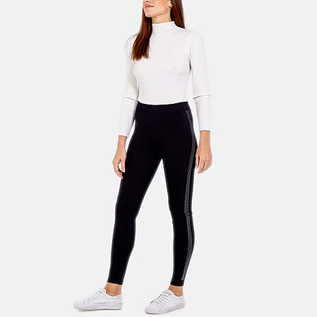 Nova of london Fleece Lined Legging (Size 12-14) - Black