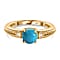 Solitaire Ring in Yellow Gold Overlay Sterling Silver