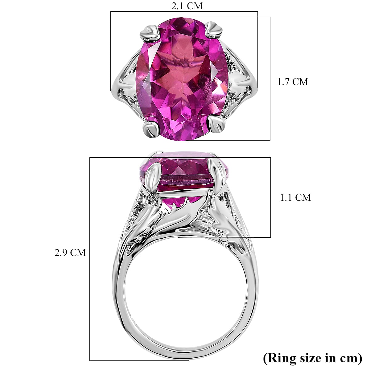 Radiant Orchid Triplet Quartz Solitaire Ring 9.66 Ct.