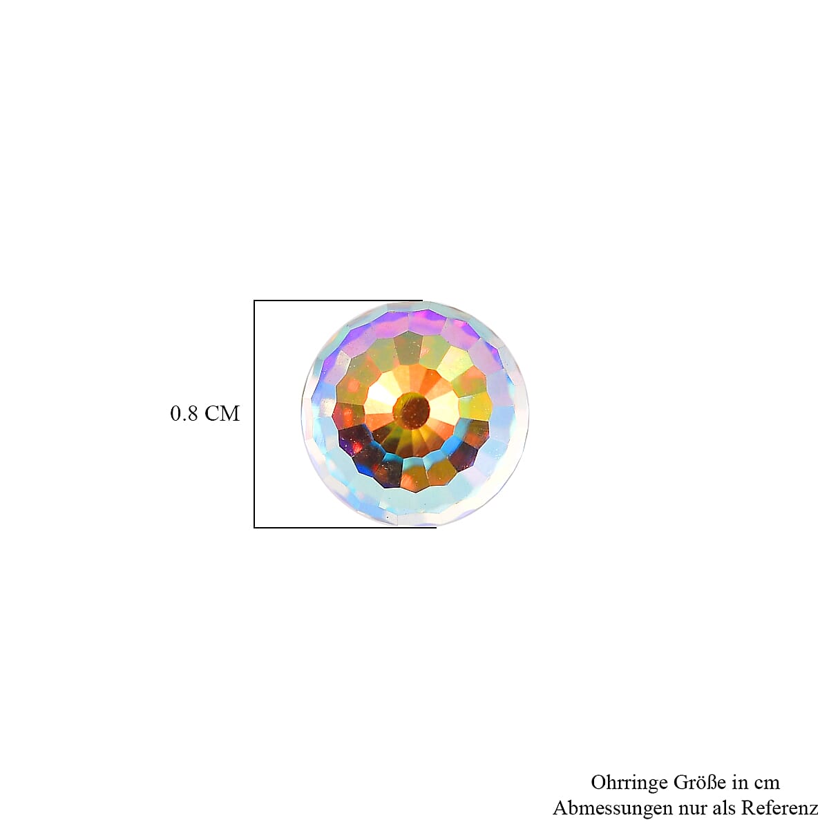 Opportunity Buy - Swarovski AB Crystal Earring With Push Back in Sterling Silver 6.54 Ct.