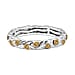 Diamond Band Ring in Rhodium Overlay Sterling Silver