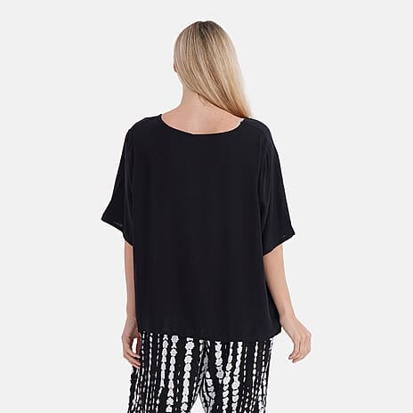 - Maisi Printed Co-ord Set (Size M) - Black