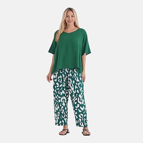 & Maisi Leopard Loungwear  - Green & Green