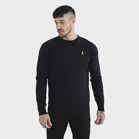 Brave Soul Acrylic Knitted Jumper - Midnight Navy