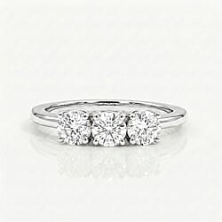 LUXURIANT 1 Ct. Lab Grown Diamond 3-Stone Ring SGL Certified (VS-G-H)