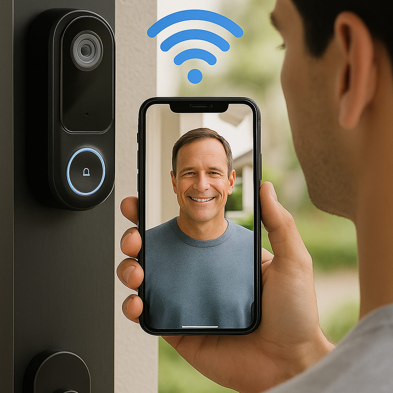 ONE TIME DEAL - Alpina Smart Home Wireless Bell with Camera - Doorbell - WiFi - Video - Full HD - Intercom - Night Vision - Motion Sensor
