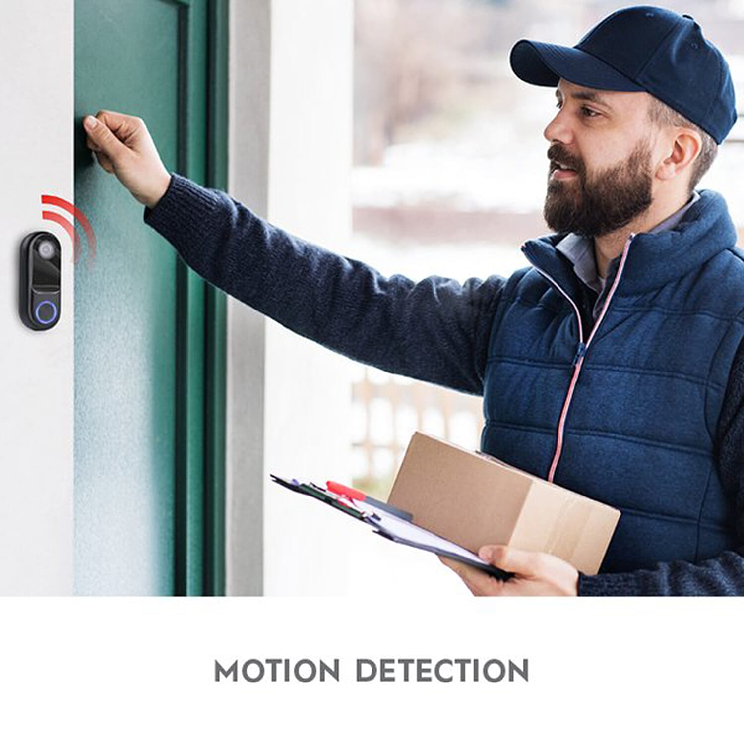 ONE TIME DEAL - Alpina Smart Home Wireless Bell with Camera - Doorbell - WiFi - Video - Full HD - Intercom - Night Vision - Motion Sensor