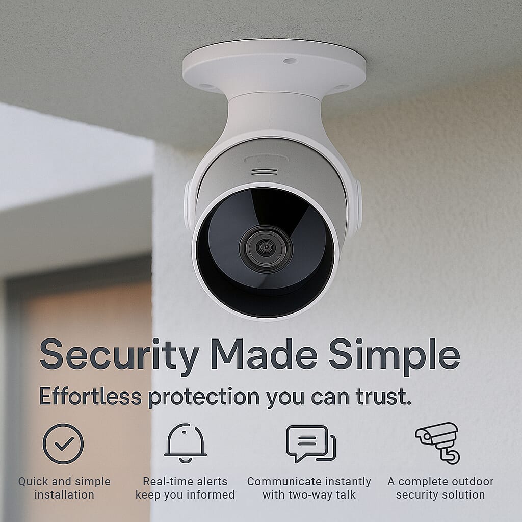 One Time Deal - Alpina Smart Wi-fi Outdoor Full HD 1080p IP Camera 230V - with EU Plug