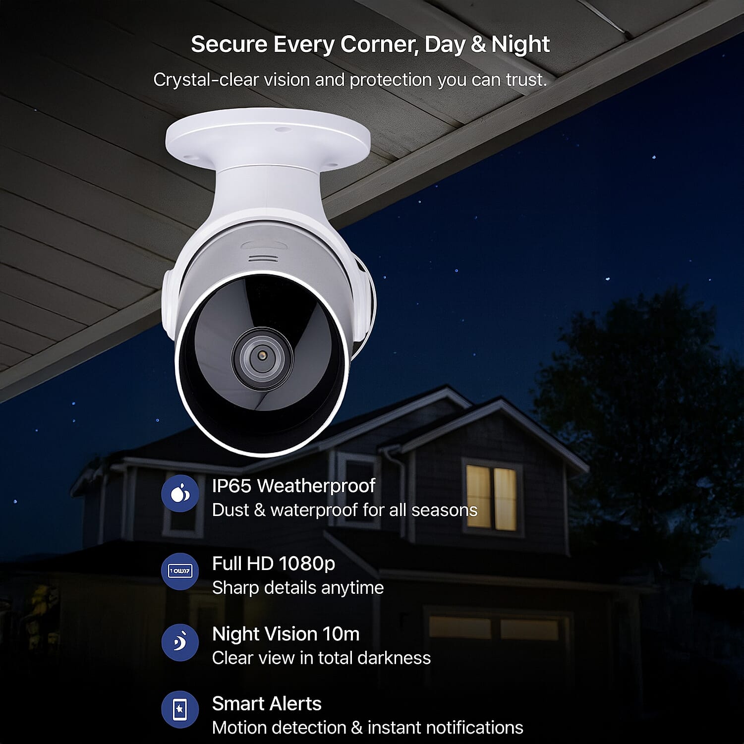 One Time Deal - Alpina Smart Wi-fi Outdoor Full HD 1080p IP Camera 230V - with EU Plug