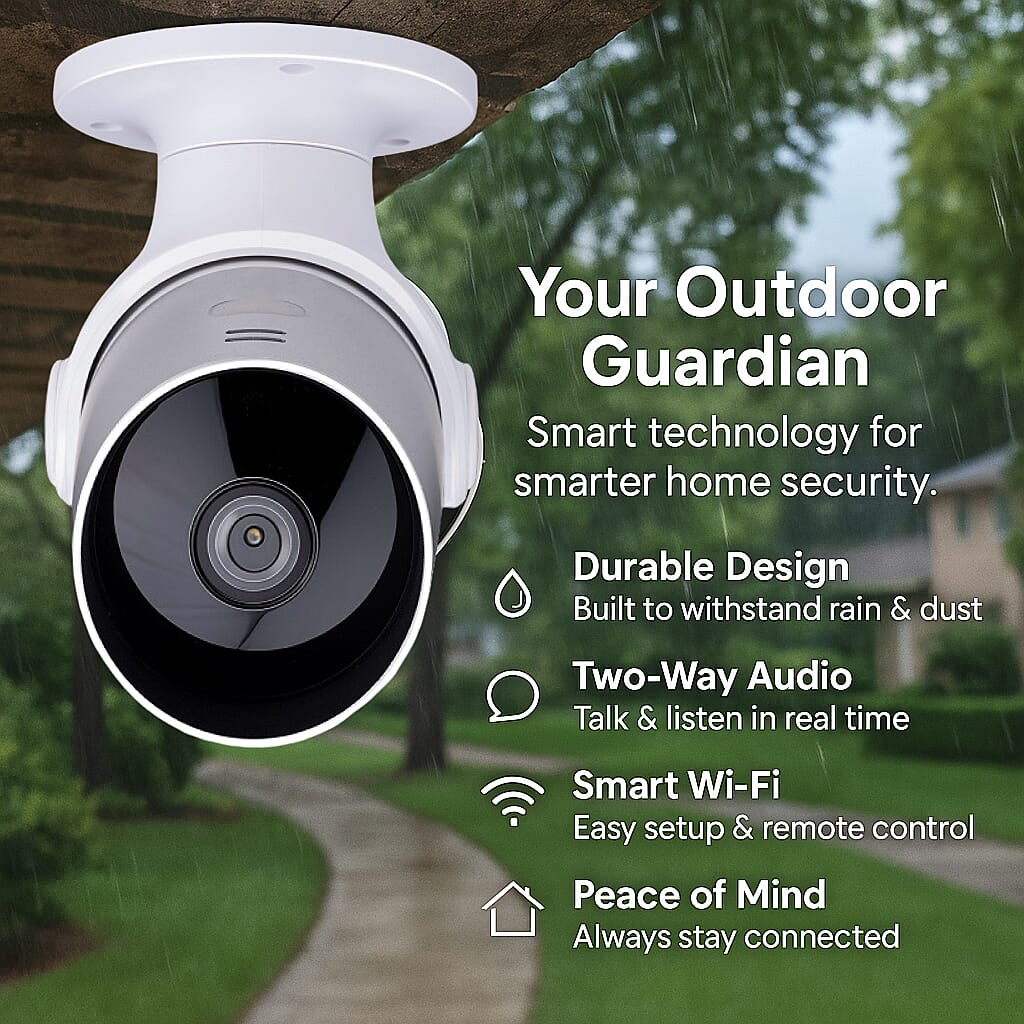 One Time Deal - Alpina Smart Wi-fi Outdoor Full HD 1080p IP Camera 230V - with EU Plug