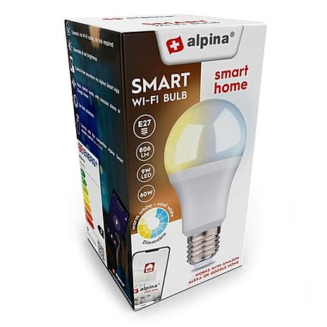 Alpina RGB Smart Wi-Fi Bulb E27 9W - White