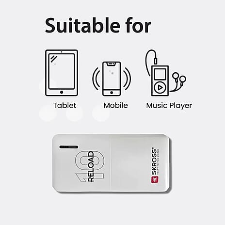 Skross 10000Mah Powerbank - White