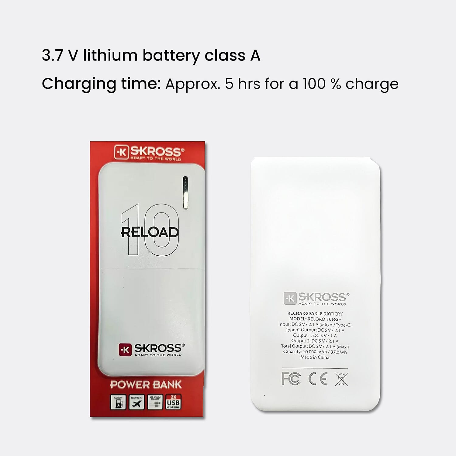 Power Bank - Recharge Devices. Compact, Sleek, Stylish - 10 000 mAh