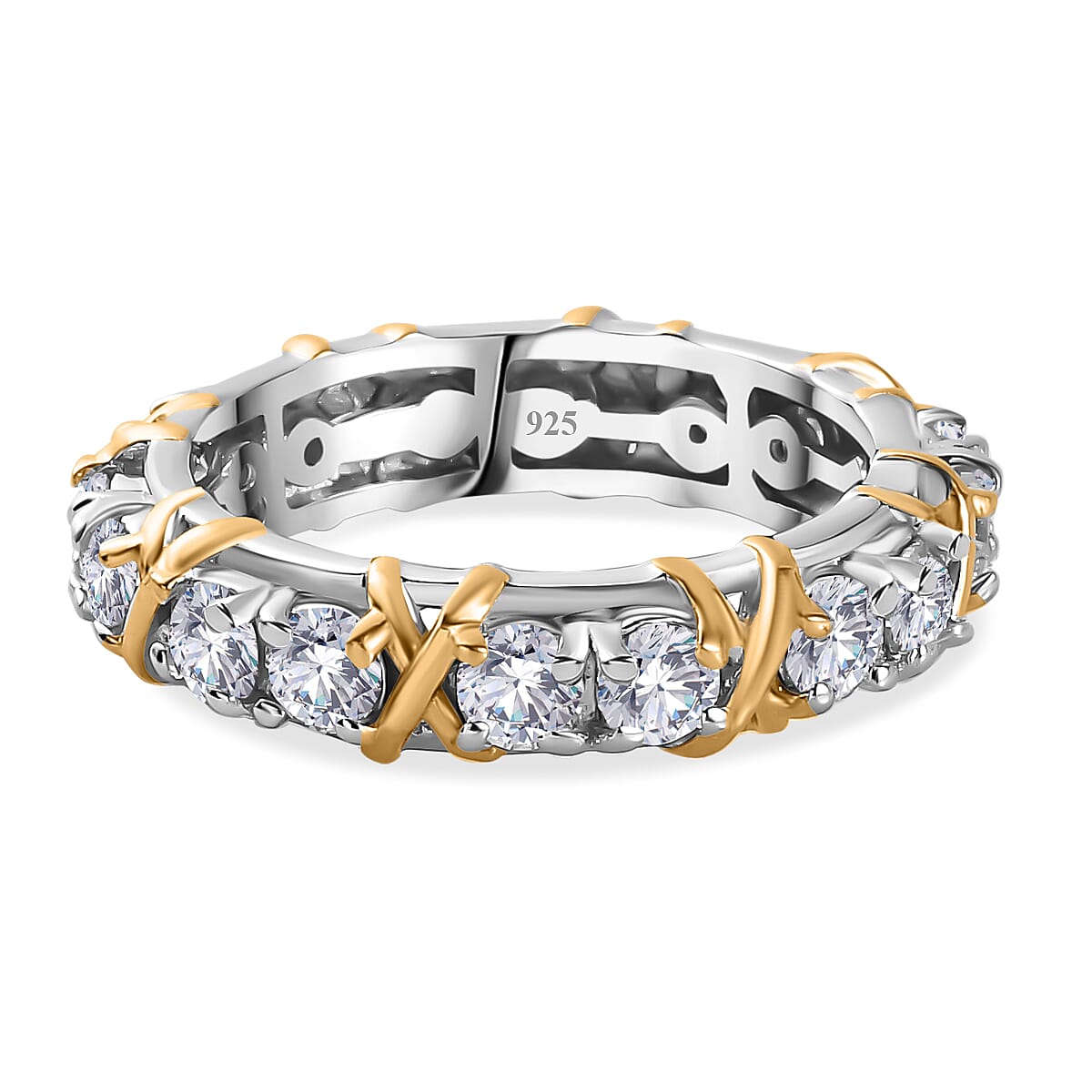 Designer Inspired - Cubic Zirconia Band Ring in Sterling Silver