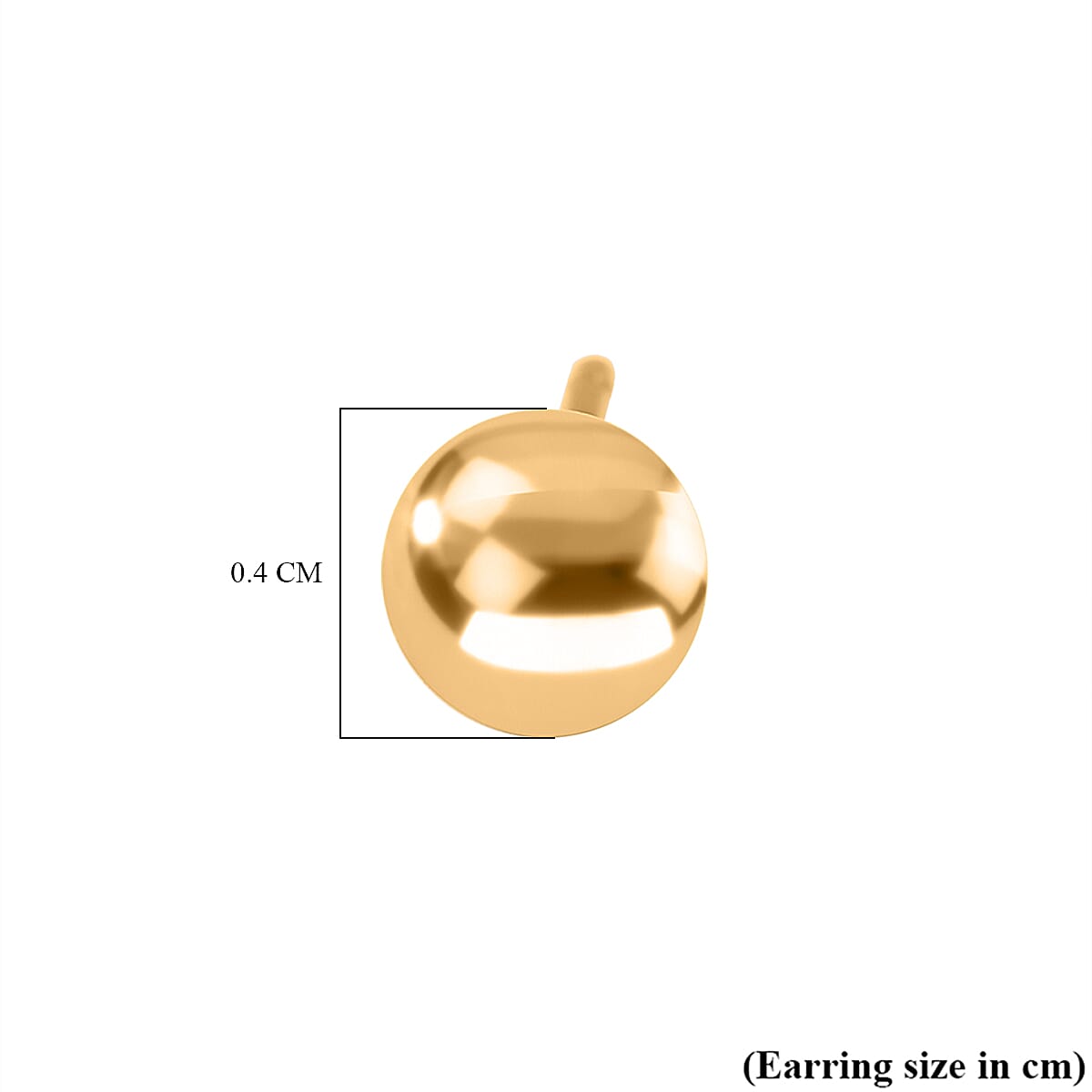 NY Close Out 14K Yellow Gold Ball Stud.