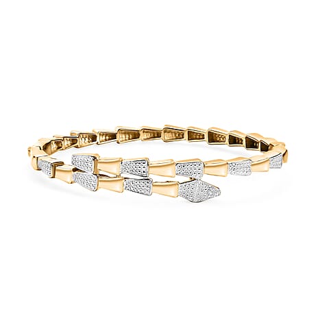 White Diamond  Full Bangle Pure Yellow Brass  0.01 ct  0.005  Ct.