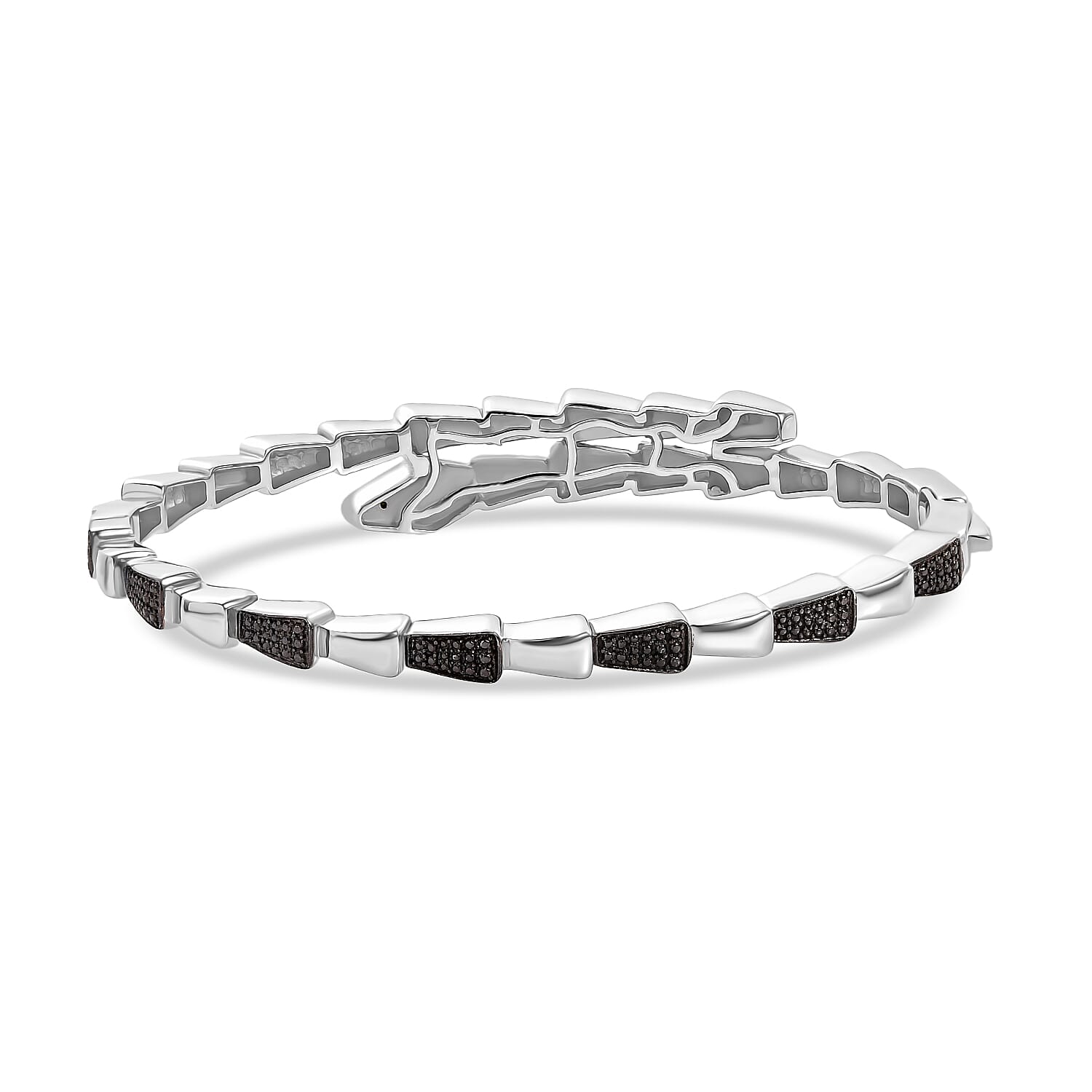 Year Of The Snake - Designer Inspired Serpent Black Diamond Bangle Year Of The Snake - Designer Inspired Serpent Black Diamond Bangle