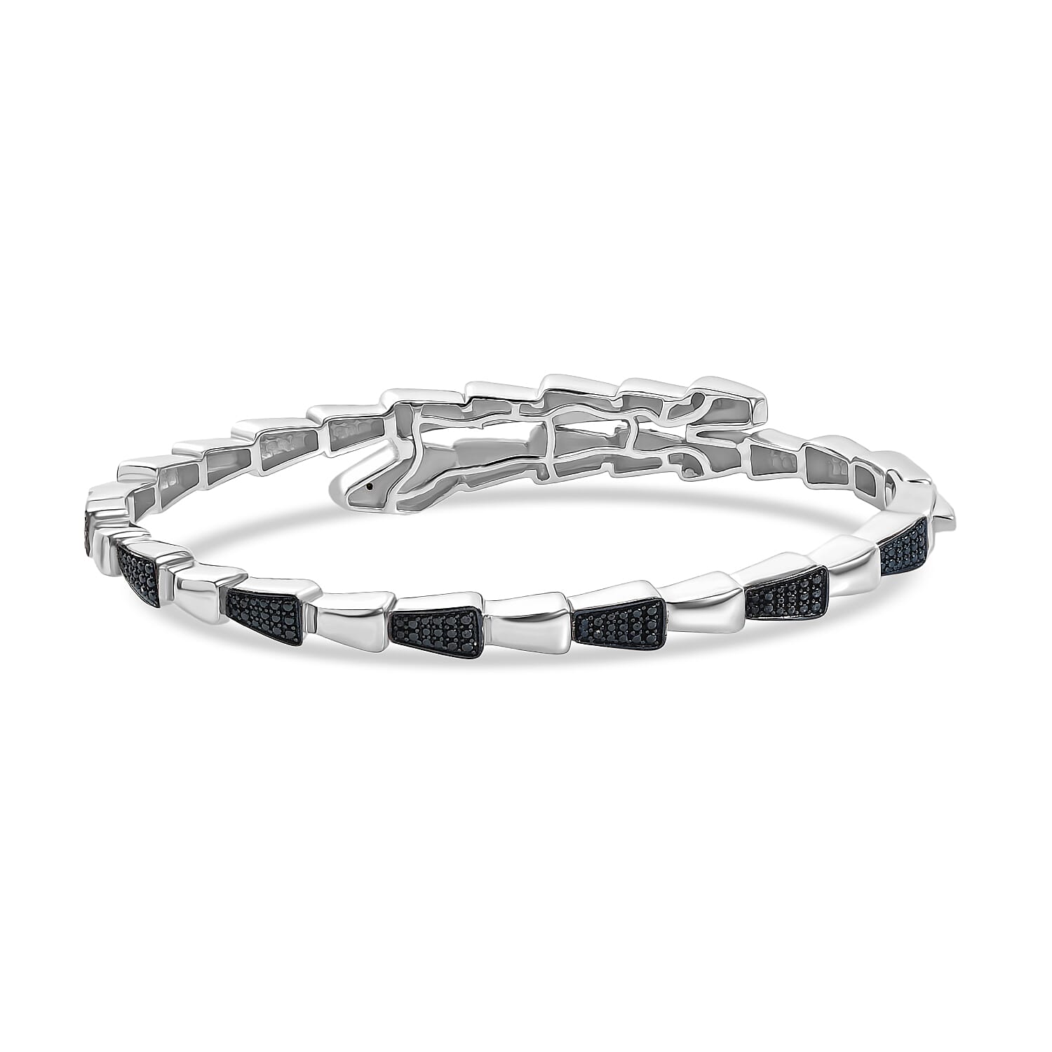 Year Of The Snake - Designer Inspired Serpent Blue Diamond Bangle Year Of The Snake - Designer Inspired Serpent Blue Diamond Bangle