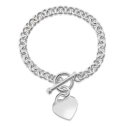   NY Close Out - Designer Inspired Heart Bracelet (Size - 7.5) Yellow