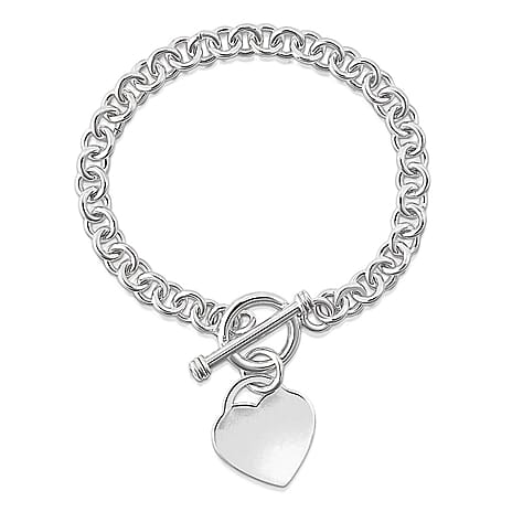 NY Close Out - Designer Inspired Heart Bracelet (Size - 7.5) Yellow