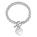 NY Close Out - Designer Inspired Heart Bracelet in Yellow Gold Tone With T-Bar Clasp (Size - 7.5)
