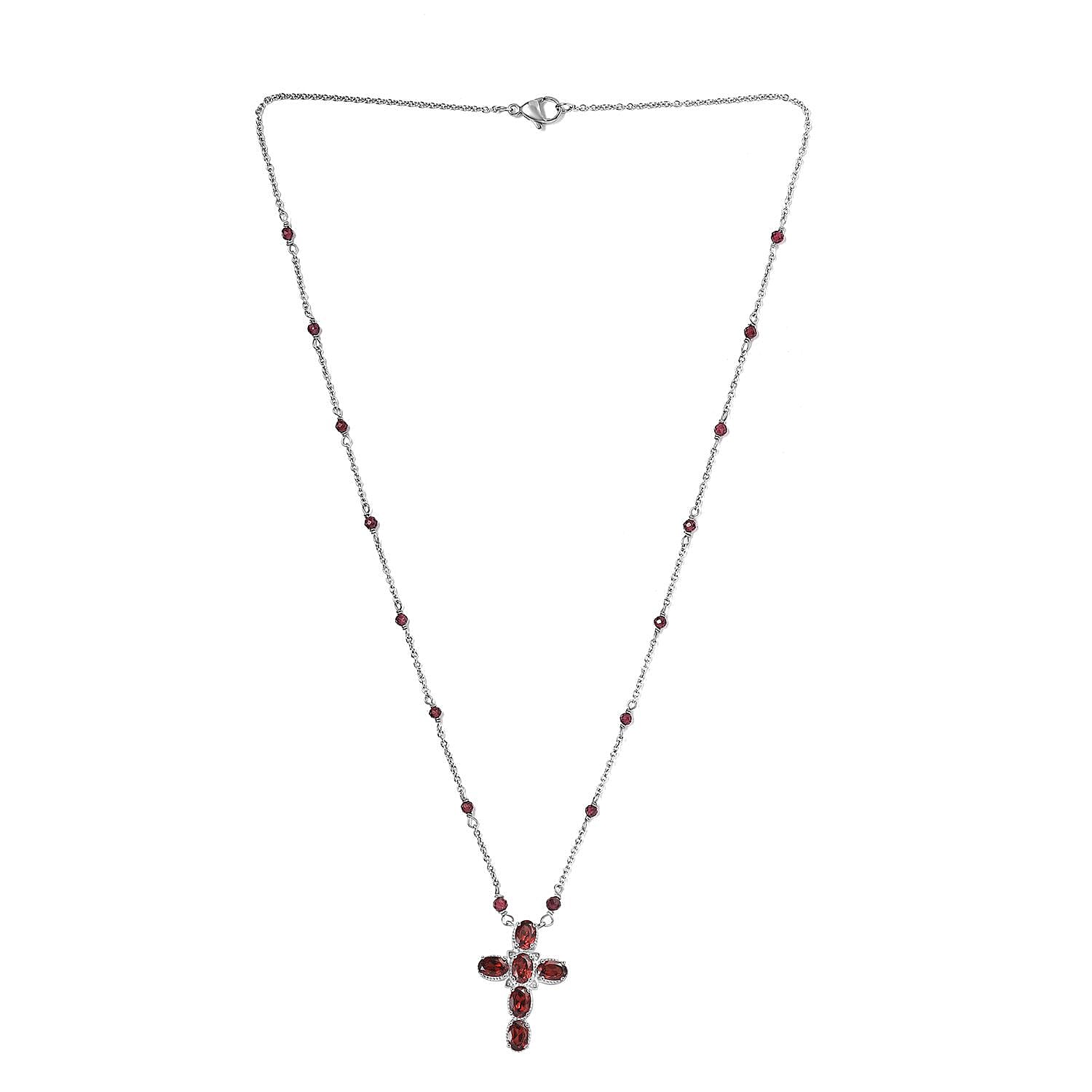 Red Garnet Necklace (Size - 20) 6.80 Ct.