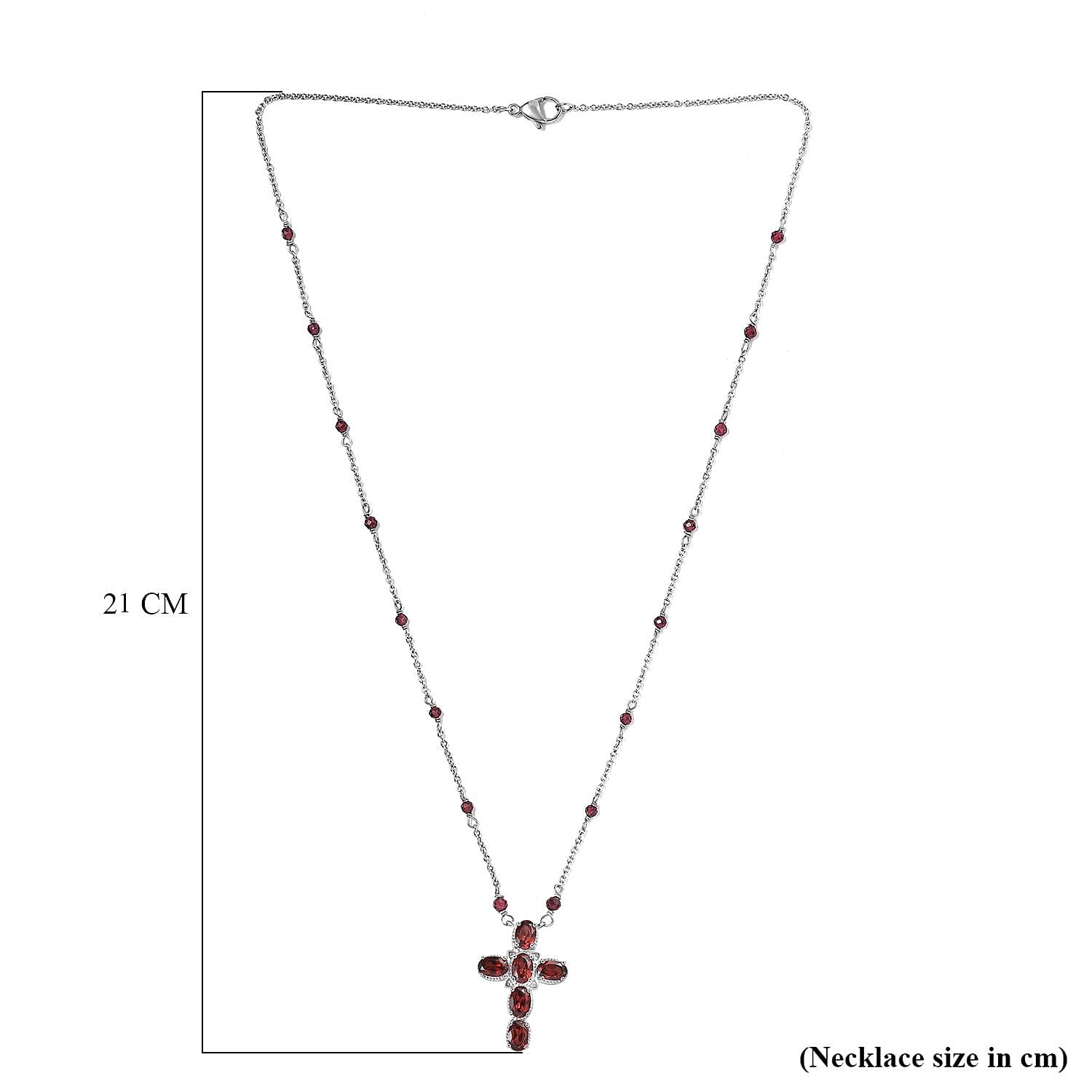 Red Garnet Necklace (Size - 20) 6.80 Ct.
