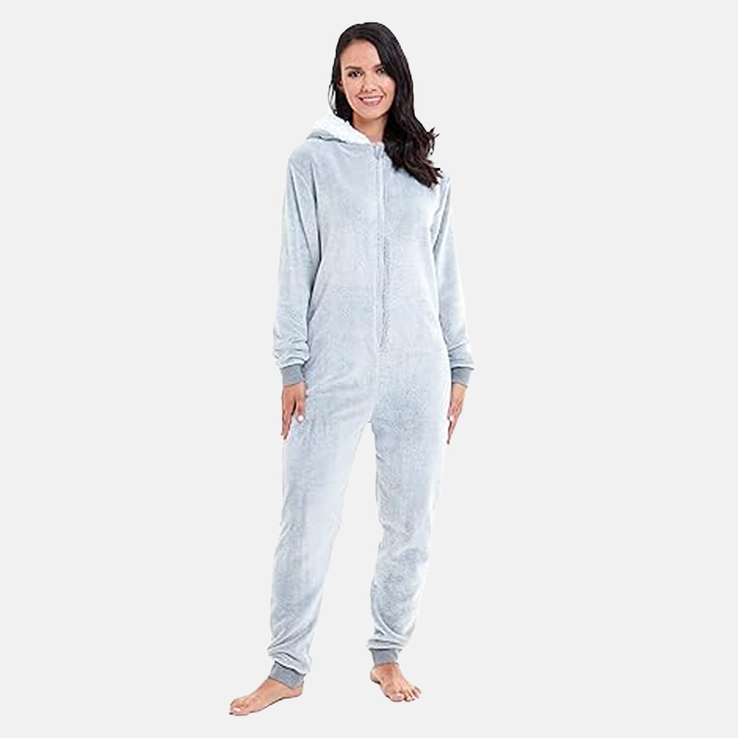 Ladies' Teddy Fleece Jumpsuit with Hood