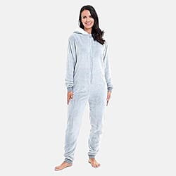 Ladies' Teddy Fleece Jumpsuit with Hood