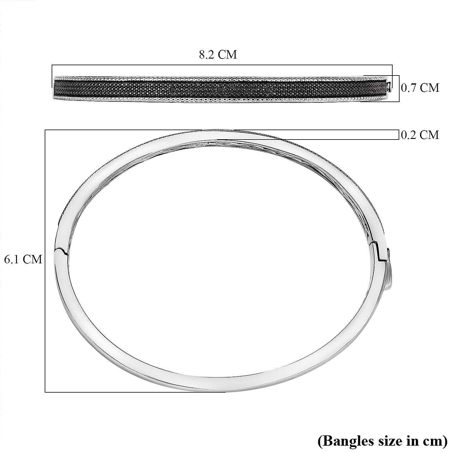 One to Own - Designer Inspired Closeout Deal - Black Diamond Full Bangle (Size 7.5) One to Own - Designer Inspired Closeout Deal - Black Diamond Full Bangle (Size 7.5)