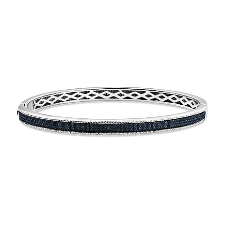 One to Own - Designer Inspired Closeout Deal - Blue Diamond Full Bangle (Size 7.5)